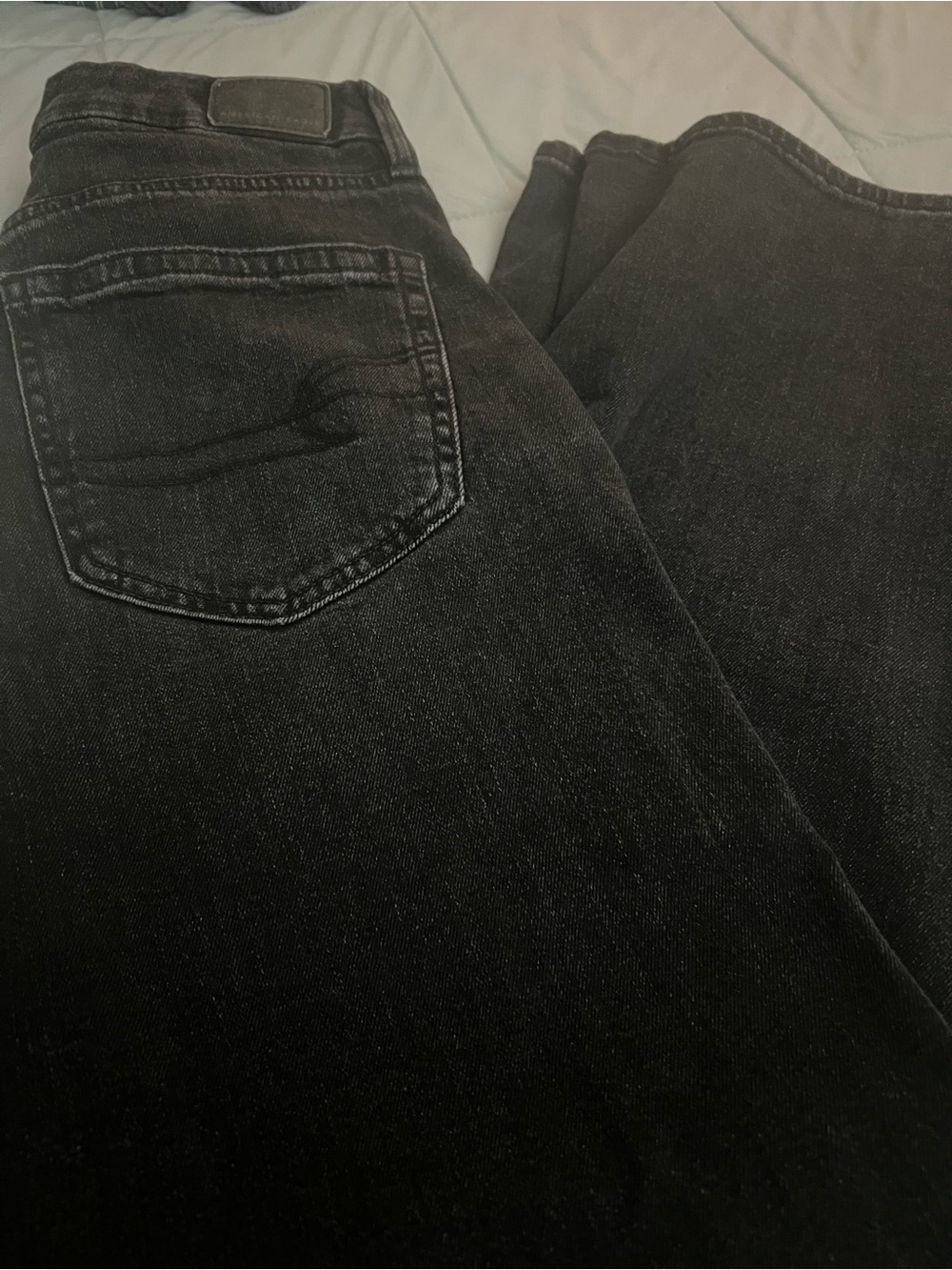 American Eagle Outfitters Men's Black Relaxed Jeans